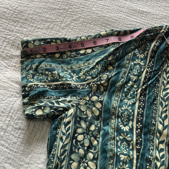 Vintage Solutions 80’s Green Print Blouse and Skort Matching Set - Picture 14 of 16